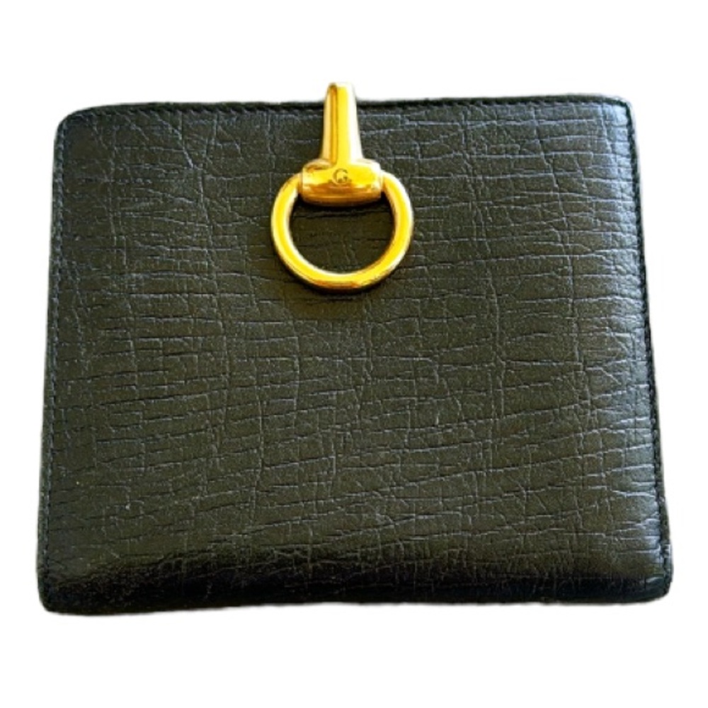 GUCCI black leather gold hardware bifold square wallet - Picture 13 of 13
